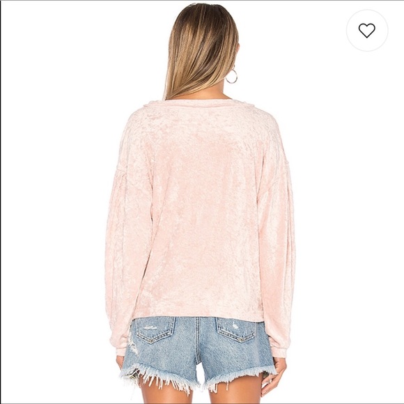 Free People Milan Velvet Balloon Sleeve Sweater - Picture 2 of 7